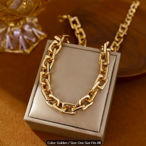 High Quality Luxurious Gold Plated  Geometry Fashion Necklace - Picture 2 of 7